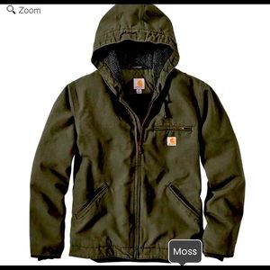 Carhartt Men's Sherpa-Lined Washed Duck Jacket